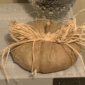 Fall Decor Burlap Pumpkin